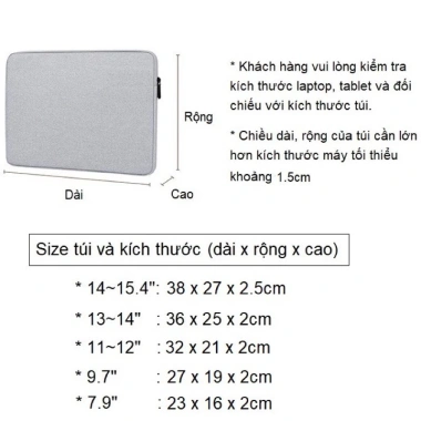 Túi chống sốc BUBM BAONA cho Laptop iPad Surface Tablet - Đẹp, mỏng, siêu nhẹ, thời trang, giảm giá 65.000₫ 5 Túi chống sốc BUBM BAONA cho Laptop iPad Surface Tablet - Đẹp, mỏng, siêu nhẹ, thời trang, giảm giá 65.000₫ 5
