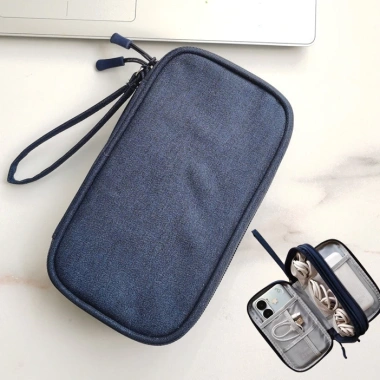 Túi chống sốc cao cấp đựng phụ kiện tai nghe, pin sạc, cáp USB du lịch 65.000₫