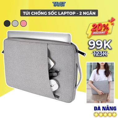 Túi Chống Sốc Cao Cấp Tavet Đựng Laptop MacBook Air M1 M2 13-15.6 inch Vải Da PU 78.999 VND