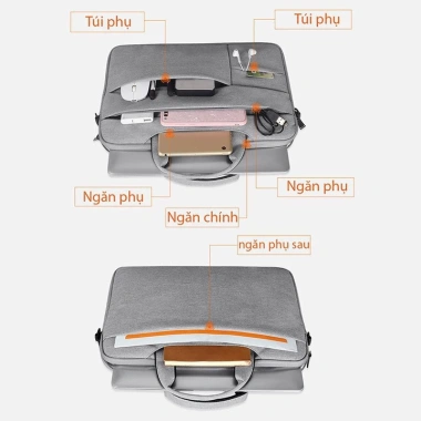 Túi chống sốc cho laptop Oz02 - Dây đeo tiện lợi, 6 túi phụ, giảm giá 205.000₫ 2 Túi chống sốc cho laptop Oz02 - Dây đeo tiện lợi, 6 túi phụ, giảm giá 205.000₫ 2