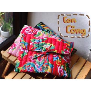 Túi chống sốc Con Công handmade, đựng laptop MacBook, bông mềm, chỉ 125.000 VND