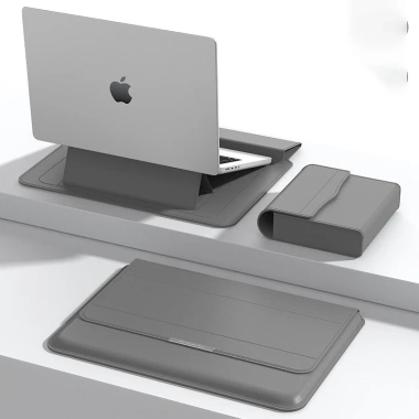 Túi chống sốc da cho Laptop, MacBook, Surface + ví sạc chuột, giá đỡ & tấm lót – 299.000₫
