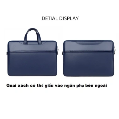 Túi chống sốc da PU bảo vệ Macbook và laptop kèm dây đeo - Giá chỉ 252.000đ