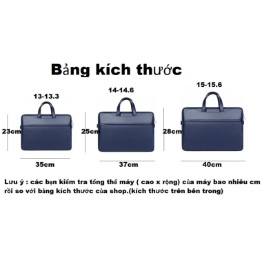 Túi chống sốc da PU bảo vệ Macbook và laptop kèm dây đeo - Giá chỉ 252.000đ