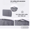 Túi chống sốc đựng laptop MacBook 2 ngăn quai màu xám, chống nước 13‑15.6 inch, nam nữ - Giá 43.000 2