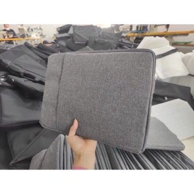 Túi chống sốc đựng laptop MacBook 2 ngăn quai màu xám, chống nước 13‑15.6 inch, nam nữ - Giá 43.000