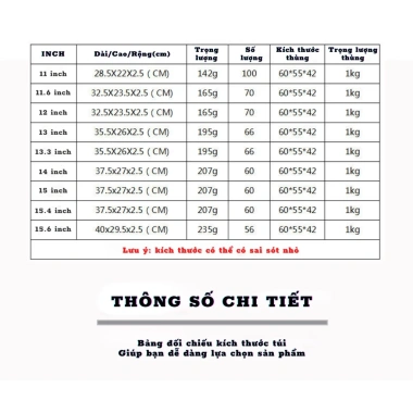 Túi Chống Sốc Đựng Laptop, Macbook, Ultrabook - Chống Thấm Nước Full Size 104k