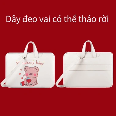 Túi chống sốc đựng laptop nhập khẩu da chống thấm nước dây đeo chéo tiện lợi - Giá 145.000 VND