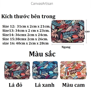 Túi chống sốc họa tiết cho Laptop 12.5‑15 inch, bảo vệ tối ưu, giá 162.000 đồng