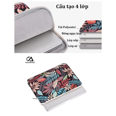 Túi chống sốc họa tiết cho Laptop 12.5‑15 inch, bảo vệ tối ưu, giá 162.000 đồng