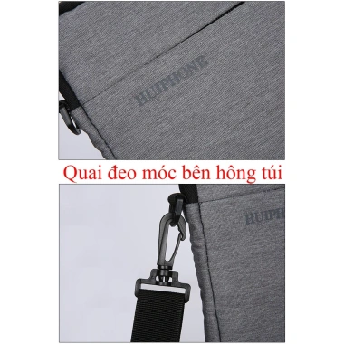 Túi chống sốc Huiphone cho laptop, thiết kế đeo chéo tiện lợi, giảm giá 19.9k
