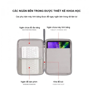 Túi Chống Sốc iPad & Máy Tính Bảng – Ngăn Bàn Phím, Chuột, Bút Cảm Ứng 85.000 VNĐ