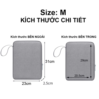Túi Chống Sốc iPad & Máy Tính Bảng – Ngăn Bàn Phím, Chuột, Bút Cảm Ứng 85.000 VNĐ