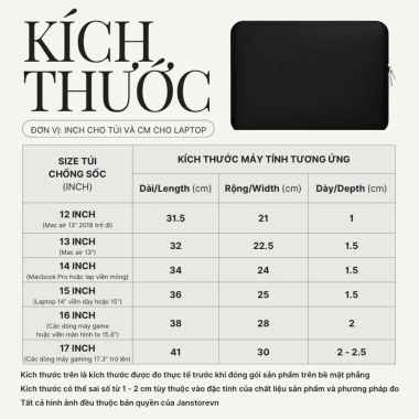 Túi chống sốc laptop 10-17 inch, bảo vệ an toàn, giảm giá 25.900₫ 4 Túi chống sốc laptop 10-17 inch, bảo vệ an toàn, giảm giá 25.900₫ 4