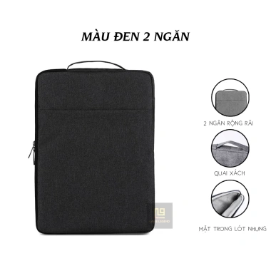 Túi chống sốc laptop 14-15.6 inch 2 ngăn, quai xách, chất liệu chống nước 92.999₫