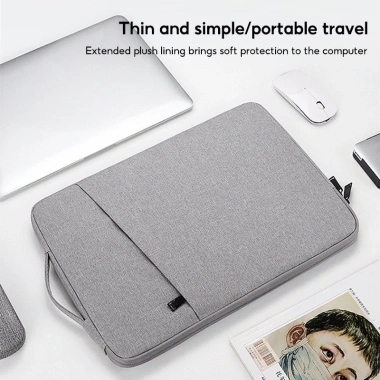 Túi chống sốc laptop có quai xách 2 ngăn, bảo vệ MacBook 13‑15.6 inch chống va đập, giá rẻ 48k 4