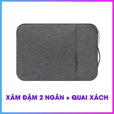Túi chống sốc laptop có quai xách 2 ngăn, bảo vệ MacBook 13‑15.6 inch chống va đập, giá rẻ 48k 9