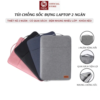 Túi chống sốc laptop HARAS 004 - Chống thấm nước, đệm shock, chỉ 79.000đ