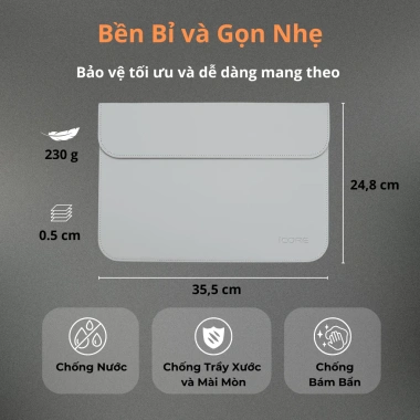 Túi Chống Sốc Laptop iCore ILB14G Siêu Mỏng, Nhẹ, Chống Nước, Góc Audio - 229.000₫