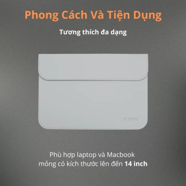 Túi Chống Sốc Laptop iCore ILB14G Siêu Mỏng, Nhẹ, Chống Nước, Góc Audio - 229.000₫ 6 Túi Chống Sốc Laptop iCore ILB14G Siêu Mỏng, Nhẹ, Chống Nước, Góc Audio - 229.000₫ 6