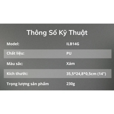Túi Chống Sốc Laptop iCore ILB14G Siêu Mỏng, Nhẹ, Chống Nước, Góc Audio - 229.000₫ 7 Túi Chống Sốc Laptop iCore ILB14G Siêu Mỏng, Nhẹ, Chống Nước, Góc Audio - 229.000₫ 7