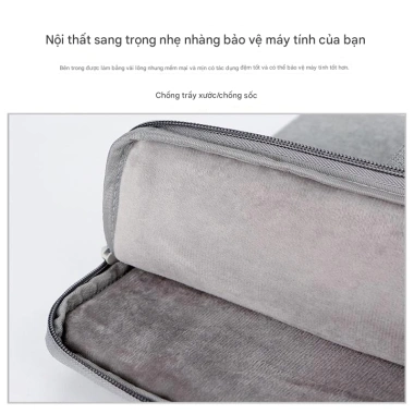 Túi chống sốc Laptop LÓT NHUNG 14‑15‑15.6 inch chống thấm nước, dây đeo chéo - Giá 182.500₫