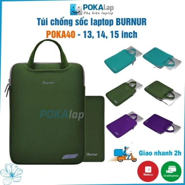 Túi Chống Sốc Laptop MacBook Bunner POKA 40 SBR Cao Cấp, Chống Nước 13-15 Inch + Lót Chuột
