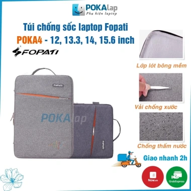 Túi chống sốc laptop MacBook POKA4 Oxford, chống thấm nước - POKALAP 105k