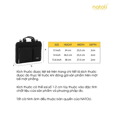 Túi chống sốc laptop Natoli Omnisack T11 - Kháng nước, chống va đập, giảm còn 229.000₫ 8 Túi chống sốc laptop Natoli Omnisack T11 - Kháng nước, chống va đập, giảm còn 229.000₫ 8