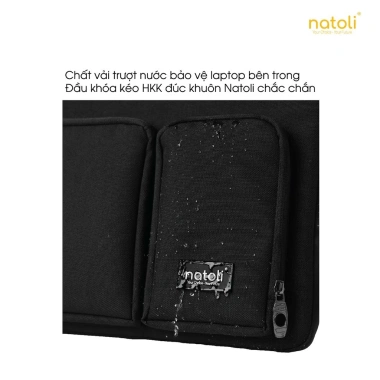Túi Chống Sốc Laptop NATOLI T11 - Lót Nhung Mềm, Chống Nước, Size Đủ, 229k