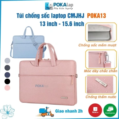 Túi chống sốc laptop POKA13 vải Oxford chống thấm nước 13-15.6 inch Unisex