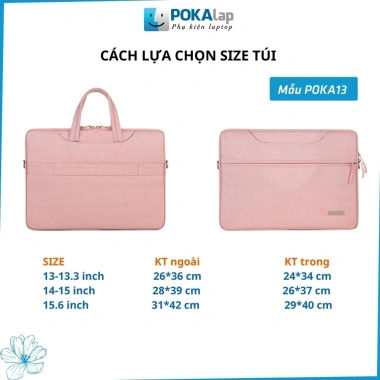 Túi chống sốc laptop POKA13 vải Oxford chống thấm nước 13-15.6 inch Unisex 4 Túi chống sốc laptop POKA13 vải Oxford chống thấm nước 13-15.6 inch Unisex 4