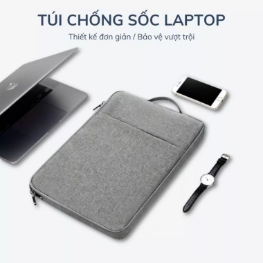 Túi Chống Sốc Laptop VARO 2 Ngăn Đệm 3 Lớp Kháng Nước 13-15.6 Inch - Giá 155k
