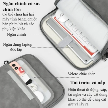 Túi chống sốc MacBook MTB da PU cao cấp - Giá chỉ 193.000đ, bảo vệ laptop 4 Túi chống sốc MacBook MTB da PU cao cấp - Giá chỉ 193.000đ, bảo vệ laptop 4