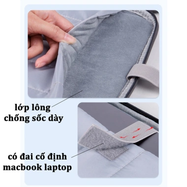 Túi chống sốc MacBook và iPad 11-13.3 inch, 2 ngăn, chống nước, có quai xách - Giá chỉ 155.000₫