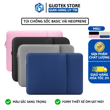 Túi Chống Sốc Neoprene Basic 1-2 Ngăn Laptop Macbook – Chống Chấn Góc, Chống Trầy Xước, Giá 115k