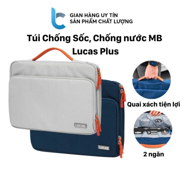 Túi Chống Sốc Nước Lucas Plus MacBook/Laptop - Quai Xách, Ngăn Phụ Kiện