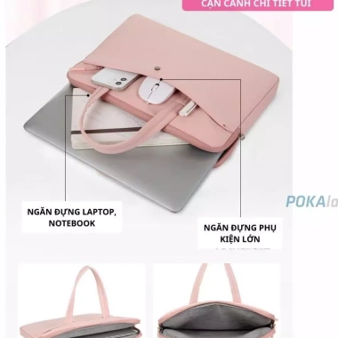 Túi chống sốc POKA90 đựng laptop và MacBook 13-15.6 inch, chống thấm nước, có quai đeo - Giá 200.000 đồng 3