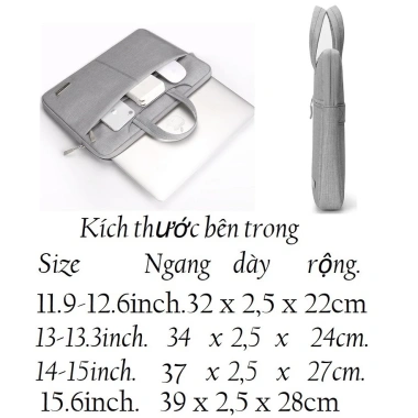 Túi chống sốc thời trang cho Laptop & MacBook - Bảo vệ nhẹ bền, giảm giá 200.000 VND 7