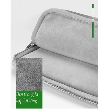 Túi chống sốc vải chống thấm bảo vệ laptop Macbook kèm túi ví 216.000đ
