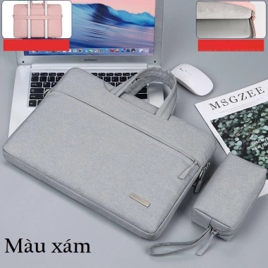 Túi chống sốc vải chống thấm bảo vệ laptop Macbook kèm túi ví 216.000đ