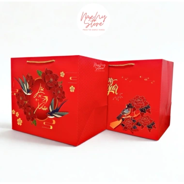 Túi chúc mừng năm mới cỡ to đại - Đựng giỏ quà, lẵng quà Tết Menystore giá 32.000₫ 2