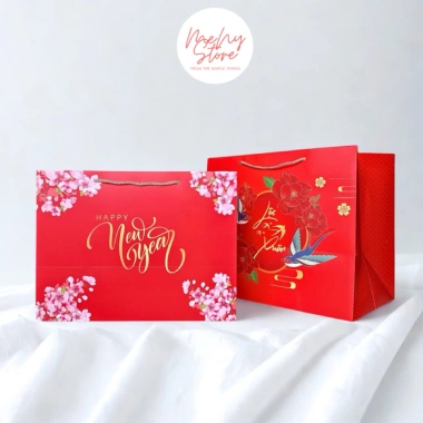 Túi chúc mừng năm mới cỡ to đại - Đựng giỏ quà, lẵng quà Tết Menystore giá 32.000₫ 5