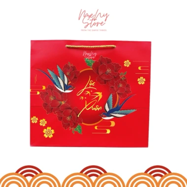 Túi chúc mừng năm mới cỡ to đại - Đựng giỏ quà, lẵng quà Tết Menystore giá 32.000₫ 6