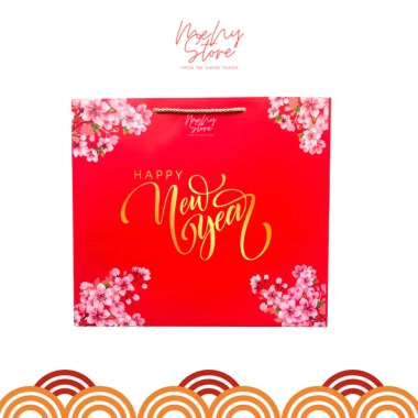 Túi chúc mừng năm mới cỡ to đại - Đựng giỏ quà, lẵng quà Tết Menystore giá 32.000₫ 9
