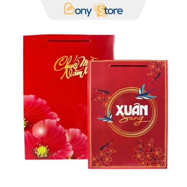 Túi Chúc Mừng Năm Mới Đỏ Duplex Dày Đẹp Túi Đựng Quà Tết Giao Mẫu Ngẫu Nhiên 12.000₫ 7