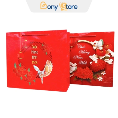 Túi Chúc Mừng Năm Mới Đỏ Duplex Dày Đẹp Túi Đựng Quà Tết Giao Mẫu Ngẫu Nhiên 12.000₫ 9
