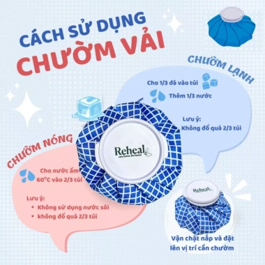 Túi chườm đá lạnh Reheal 26cm - Giảm chấn thương khi tập thể thao, đá bóng, chườm lạnh giá 38.000 VND