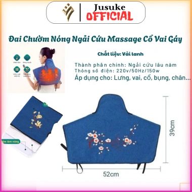 Túi Chườm Thảo Dược Giảm Đau Vai Gáy - Đai Chườm Nóng Cổ Vai Gáy Cắm Điện 329k