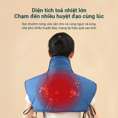 Túi Chườm Thảo Dược Giảm Đau Vai Gáy - Đai Chườm Nóng Cổ Vai Gáy Cắm Điện 329k